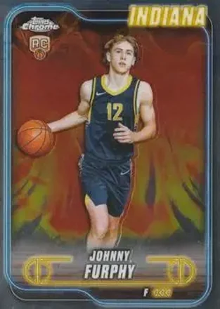 2024-25 Topps Chrome #139 - Johnny Furphy - Indiana Pacers 2024-25 Topps Chrome #139 - Johnny Furphy - Indiana Pacers