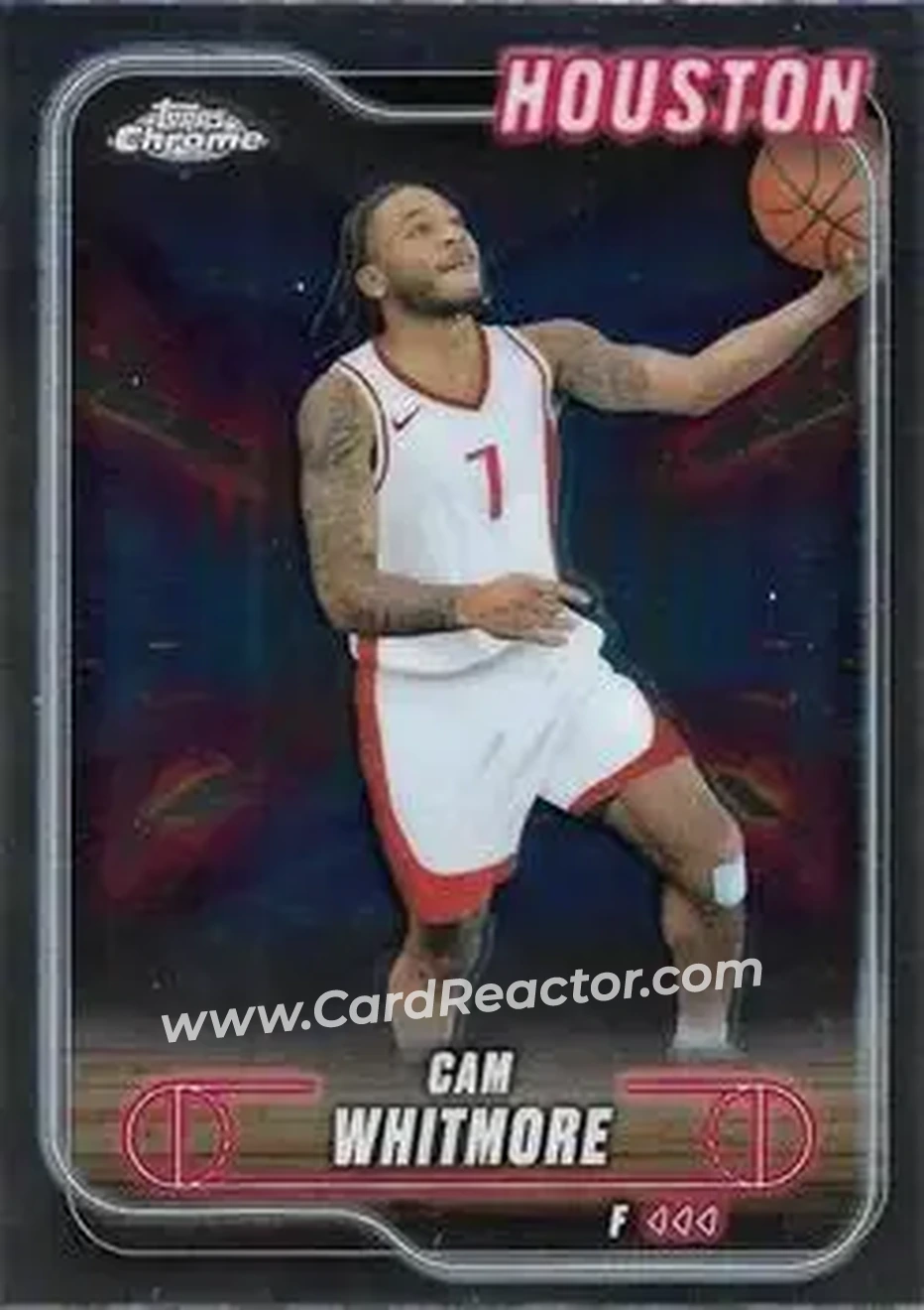 2024-25 Topps Chrome #140 - Cam Whitmore - Houston Rockets - Front