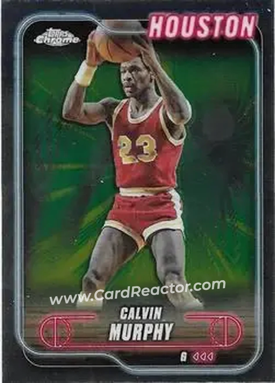 2024-25 Topps Chrome #142 - Calvin Murphy - Houston Rockets - Front 2024-25 Topps Chrome #142 - Calvin Murphy - Houston Rockets - Front