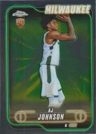 2024-25 Topps Chrome #145 - AJ Johnson - Milwaukee Bucks