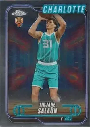 2024-25 Topps Chrome #148 - Tidjane Salaün - Charlotte Hornets 2024-25 Topps Chrome #148 - Tidjane Salaün - Charlotte Hornets