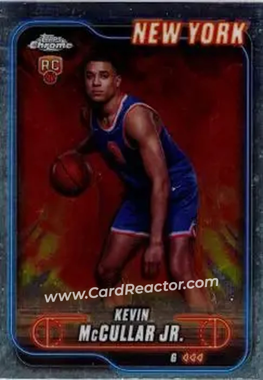 2024-25 Topps Chrome #150 - Kevin McCullar Jr. - New York Knicks - Front 2024-25 Topps Chrome #150 - Kevin McCullar Jr. - New York Knicks - Front