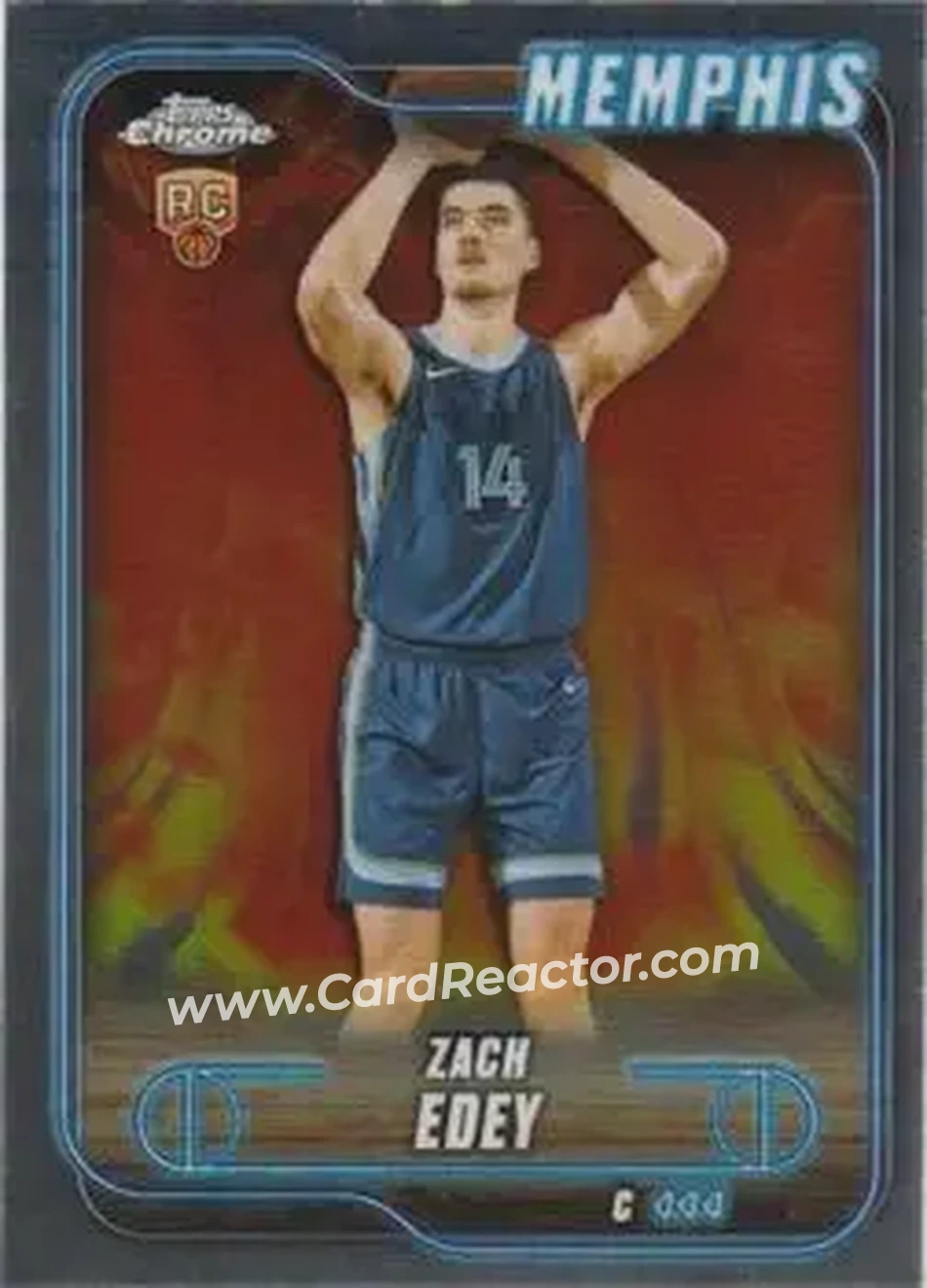 2024-25 Topps Chrome #152 - Zach Edey - Memphis Grizzlies - Front