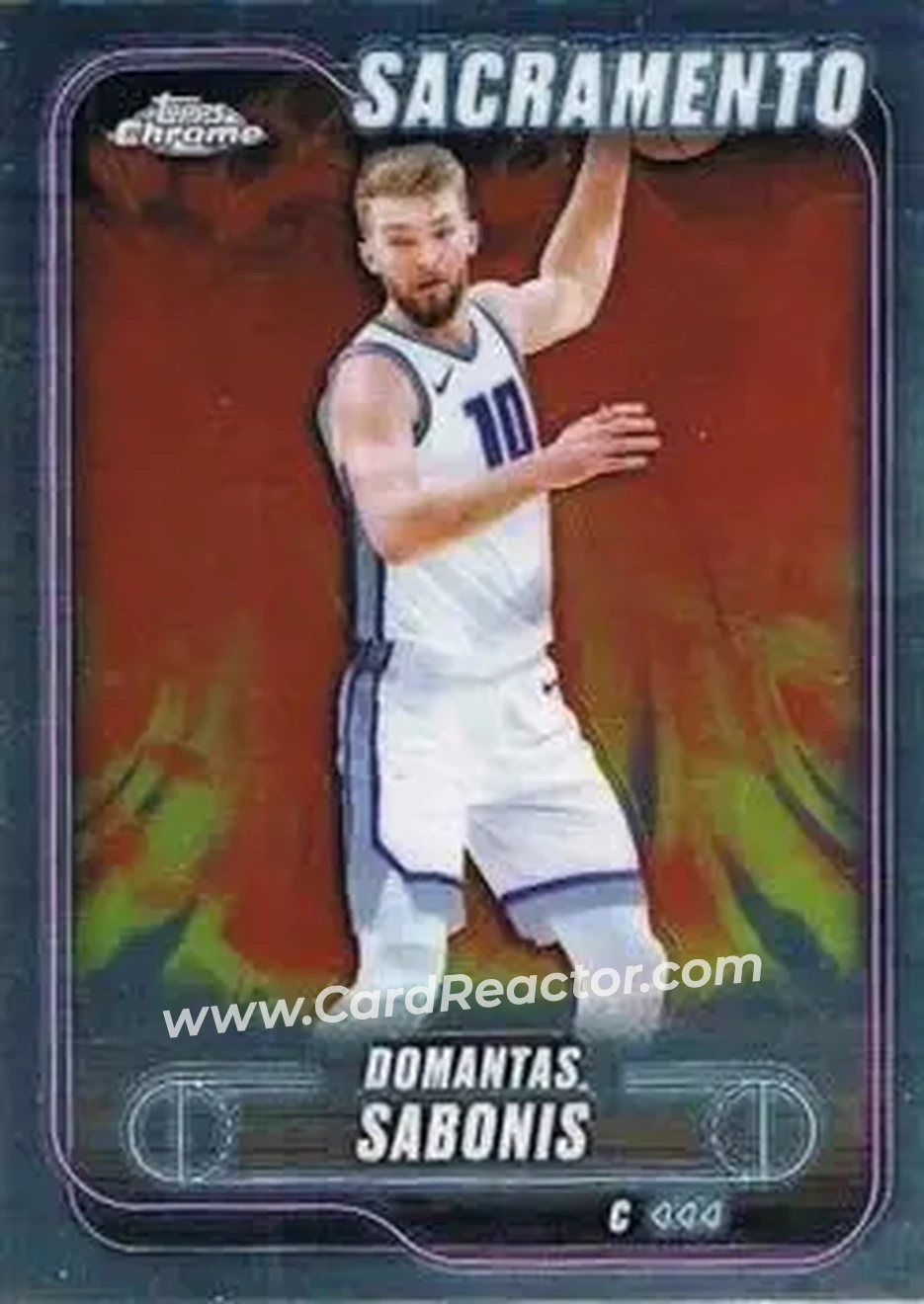2024-25 Topps Chrome #153 - Domantas Sabonis - Sacramento Kings - Front 2024-25 Topps Chrome #153 - Domantas Sabonis - Sacramento Kings - Front