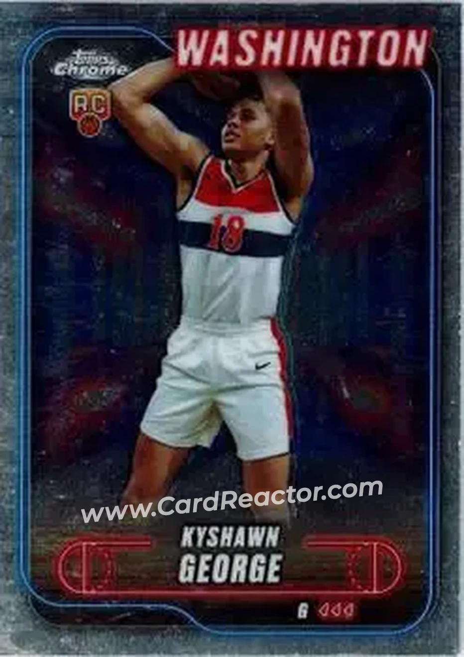 2024-25 Topps Chrome #158 - Kyshawn George - Washington Wizards - Front