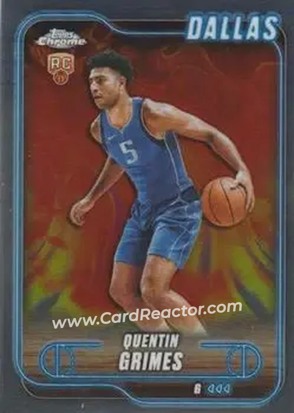 2024-25 Topps Chrome #163 - Quentin Grimes - Dallas Mavericks - Front