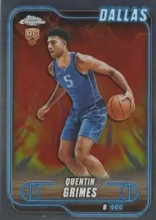 2024-25 Topps Chrome #163 - Quentin Grimes - Dallas Mavericks 2024-25 Topps Chrome #163 - Quentin Grimes - Dallas Mavericks