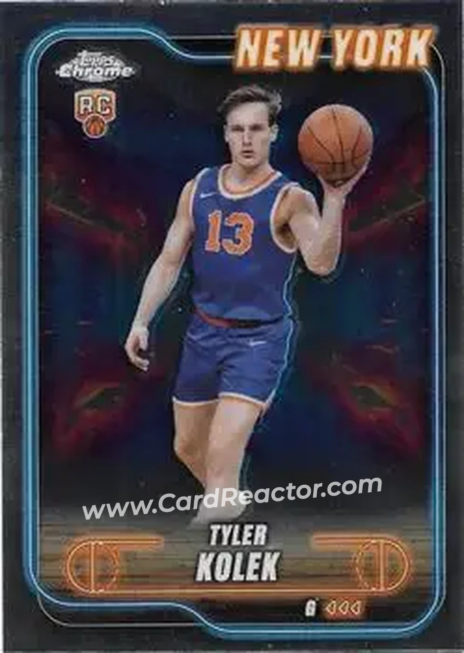 2024-25 Topps Chrome #167 - Tyler Kolek - New York Knicks - Front