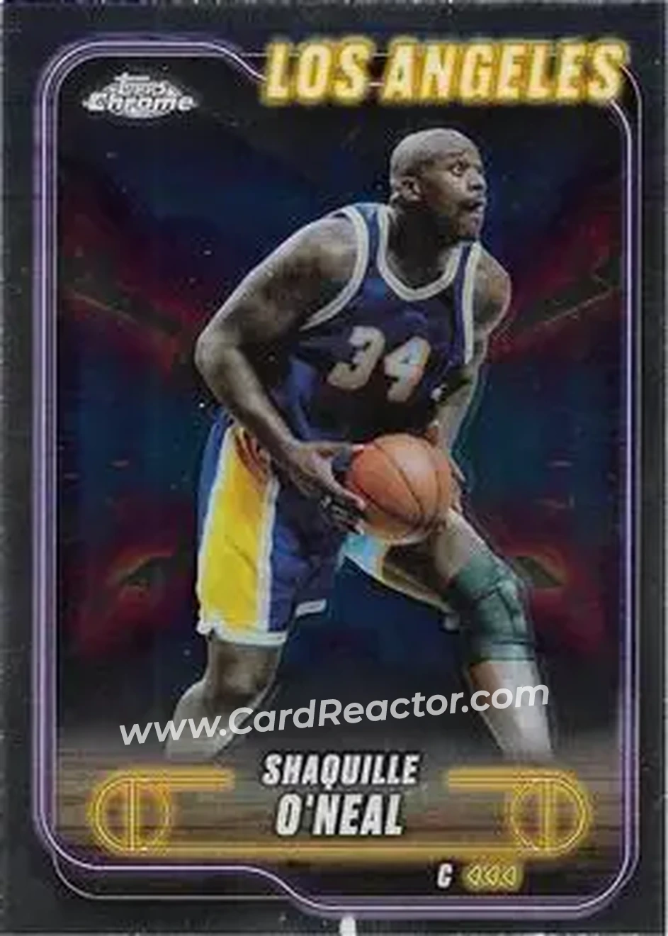 2024-25 Topps Chrome #171 - Shaquille O'Neal - Los Angeles Lakers - Front