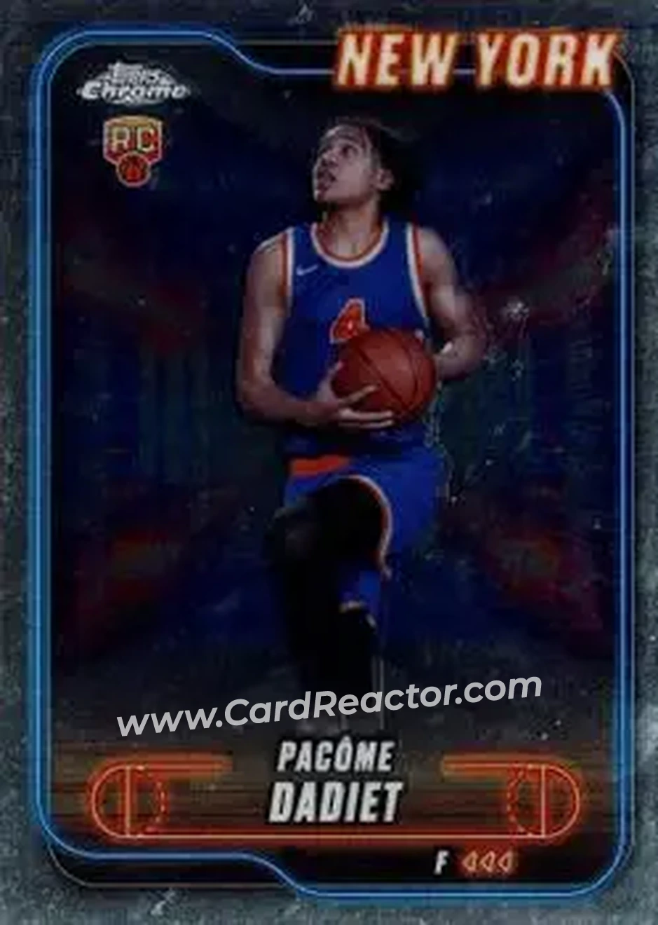 2024-25 Topps Chrome #172 - Pacome Dadiet - New York Knicks - Front