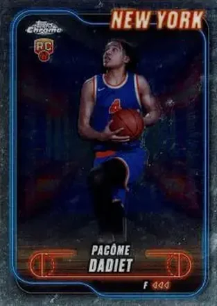 2024-25 Topps Chrome #172 - Pacome Dadiet - New York Knicks