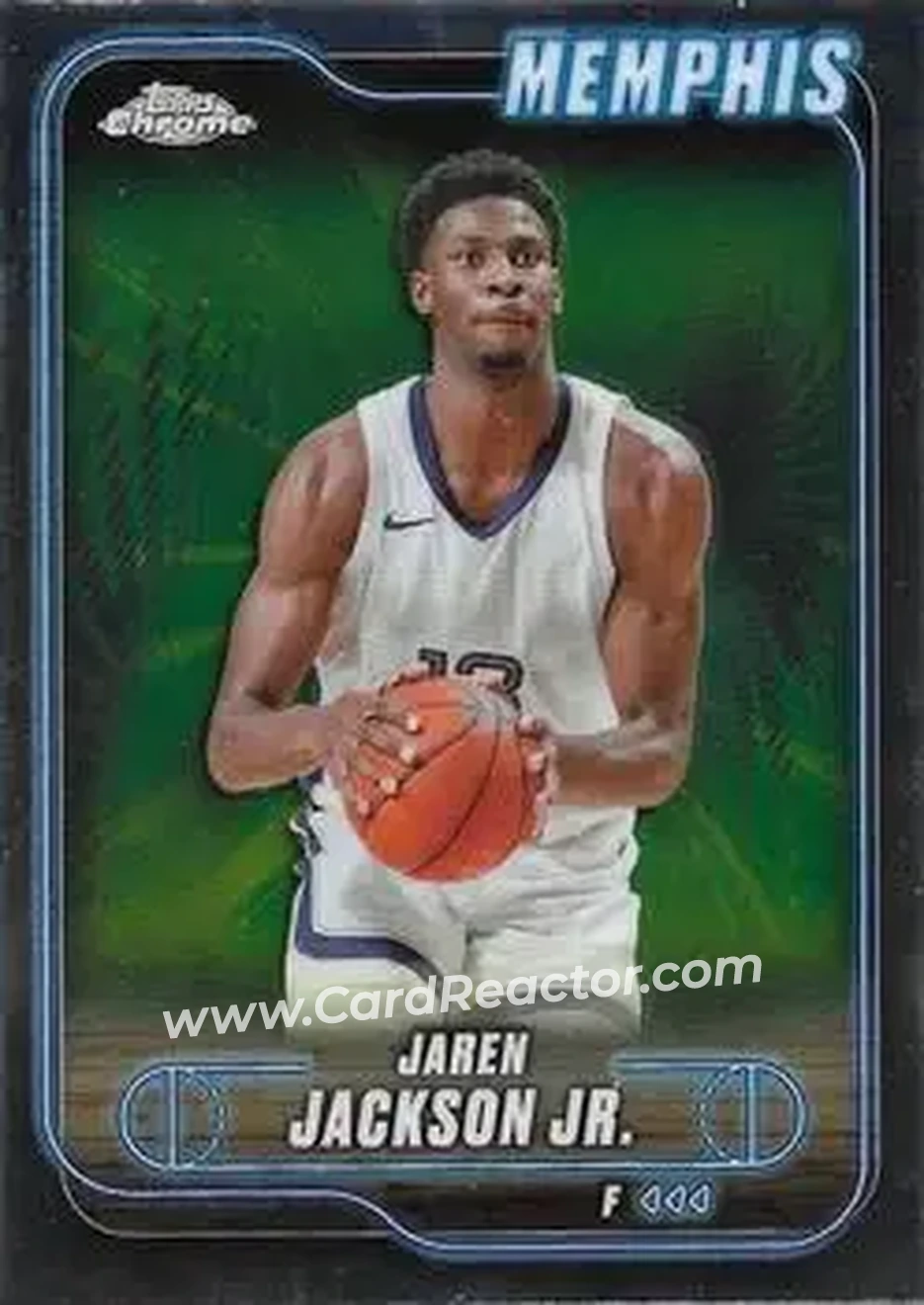 2024-25 Topps Chrome #173 - Jaren Jackson Jr. - Memphis Grizzlies - Front 2024-25 Topps Chrome #173 - Jaren Jackson Jr. - Memphis Grizzlies - Front