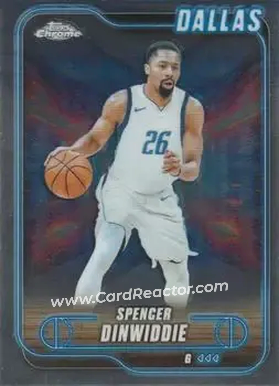 2024-25 Topps Chrome #175 - Spencer Dinwiddie - Dallas Mavericks - Front