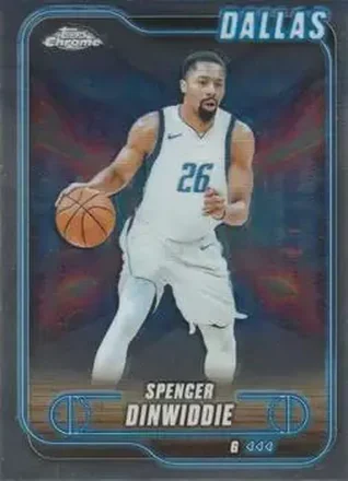 2024-25 Topps Chrome #175 - Spencer Dinwiddie - Dallas Mavericks 2024-25 Topps Chrome #175 - Spencer Dinwiddie - Dallas Mavericks