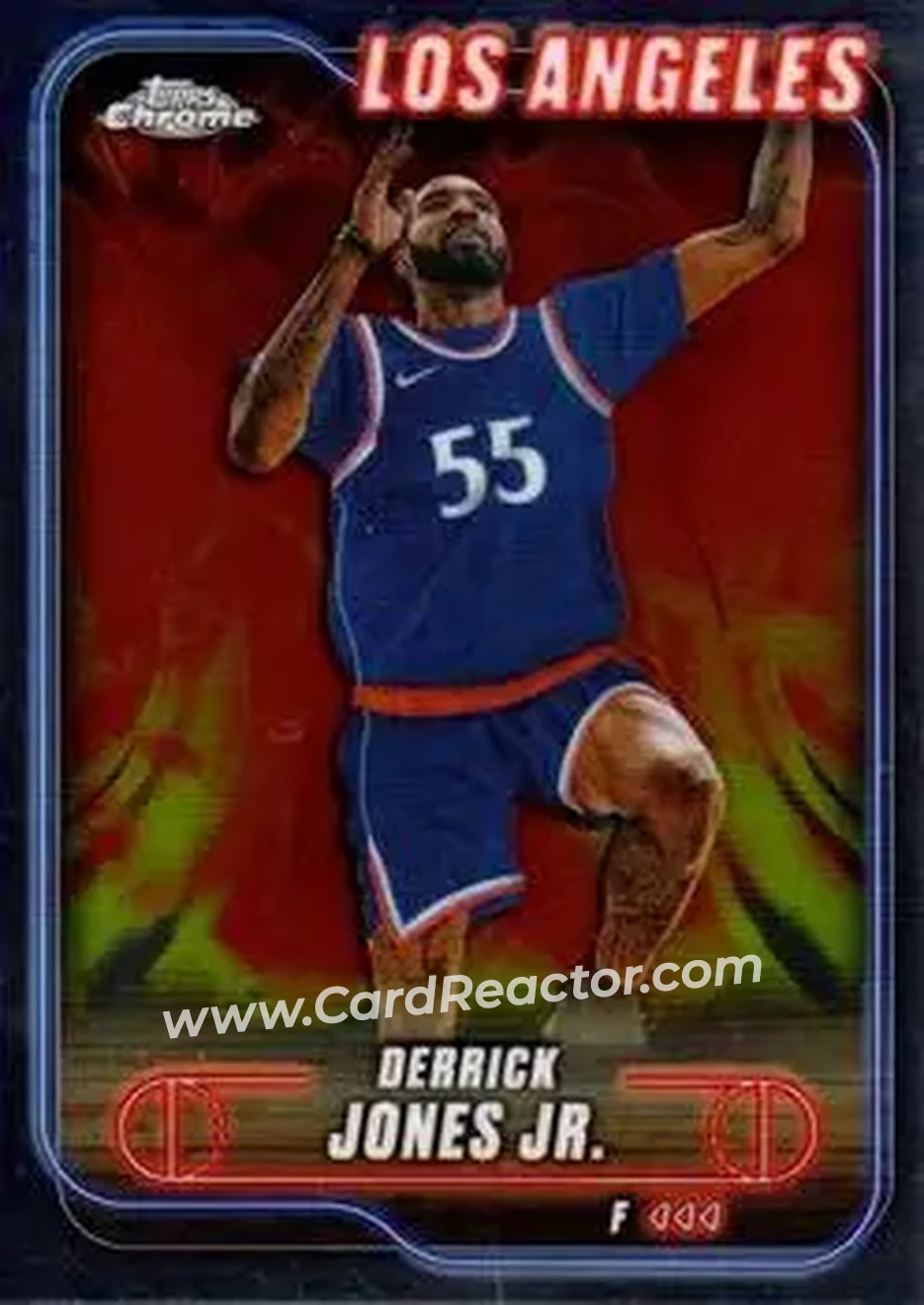 2024-25 Topps Chrome #177 - Derrick Jones Jr. - Los Angeles Clippers - Front