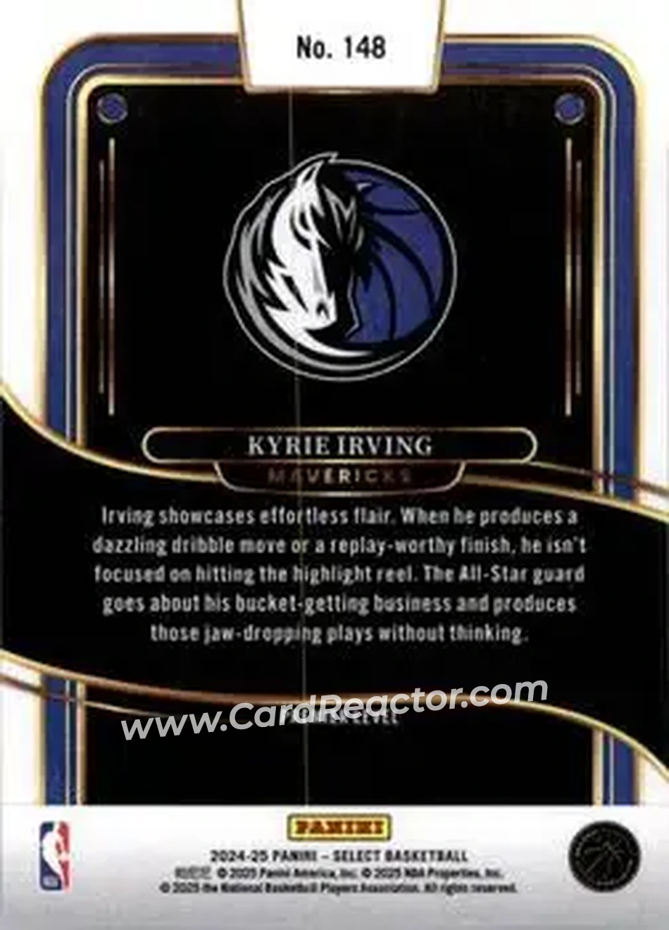 2024-25 Panini Select #148 - Kyrie Irving - Dallas Mavericks - Back 2024-25 Panini Select #148 - Kyrie Irving - Dallas Mavericks - Back