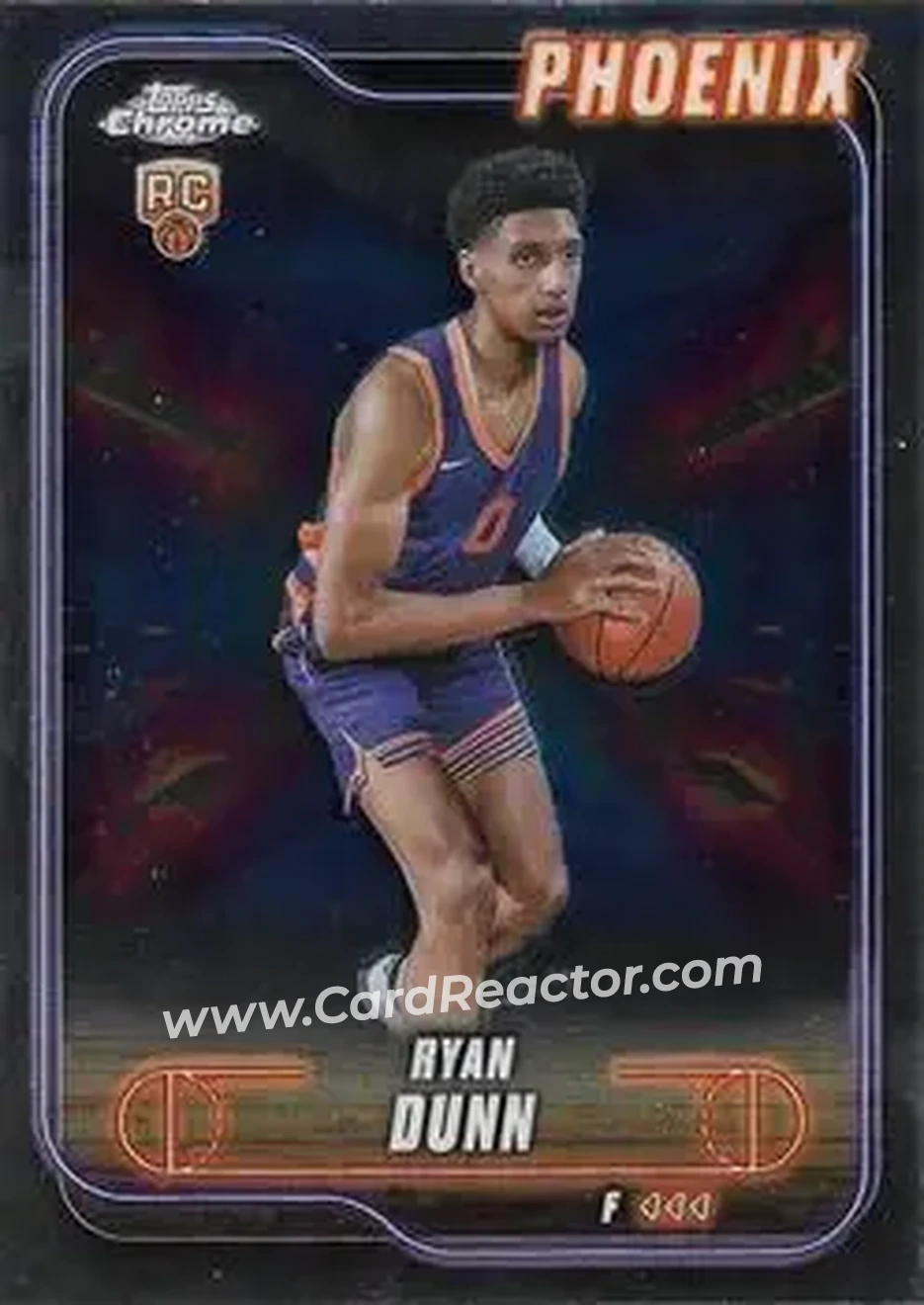 2024-25 Topps Chrome #182 - Ryan Dunn - Phoenix Suns - Front 2024-25 Topps Chrome #182 - Ryan Dunn - Phoenix Suns - Front