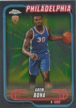 2024-25 Topps Chrome #183 - Adem Bona - Philadelphia 76ers