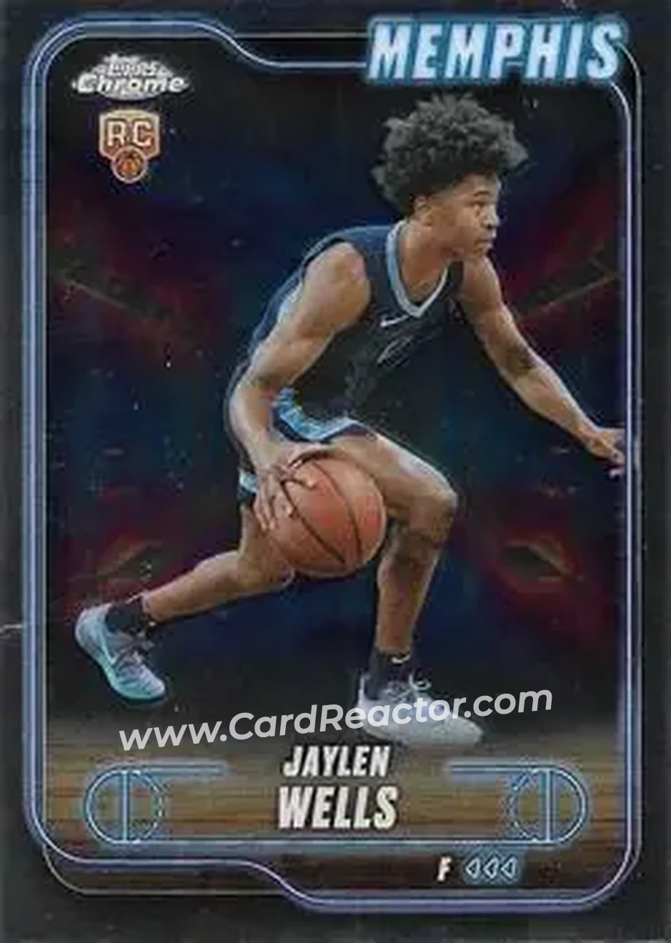 2024-25 Topps Chrome #185 - Jaylen Wells - Memphis Grizzlies - Front