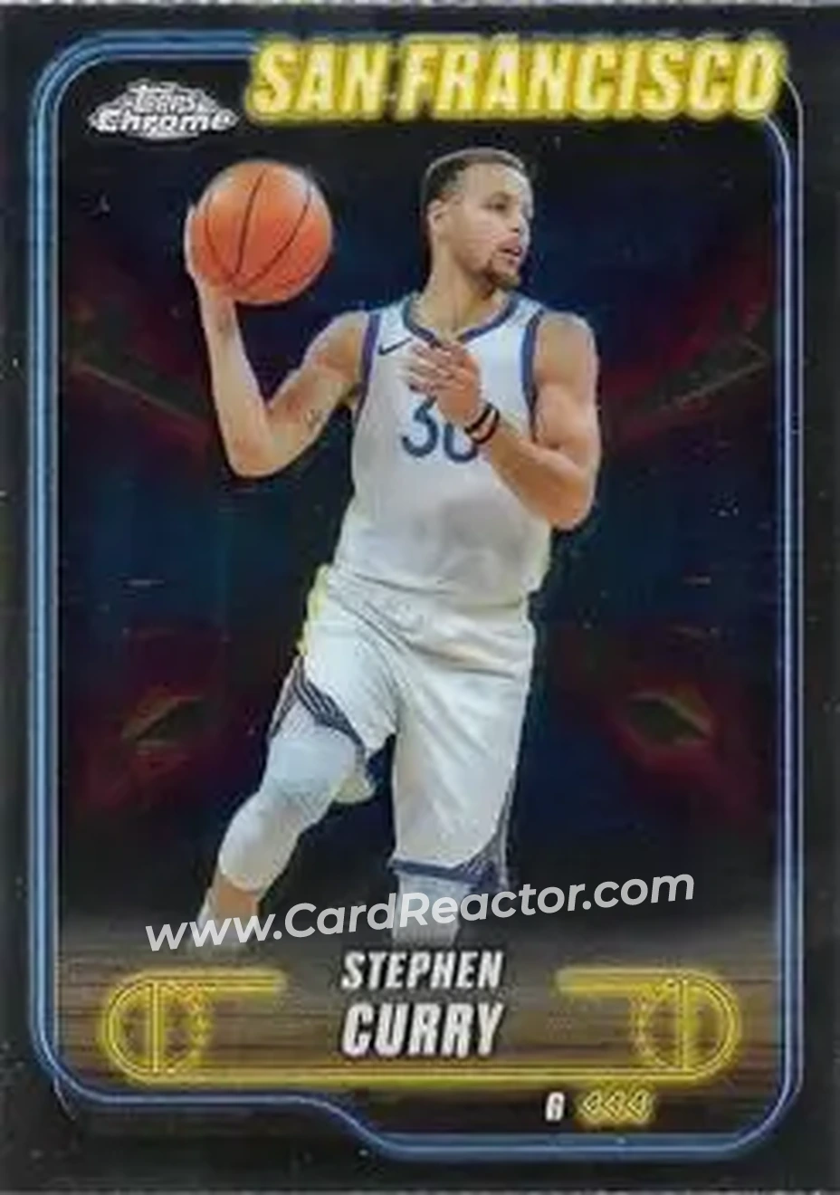 2024-25 Topps Chrome #187 - Stephen Curry - Golden State Warriors - Front 2024-25 Topps Chrome #187 - Stephen Curry - Golden State Warriors - Front