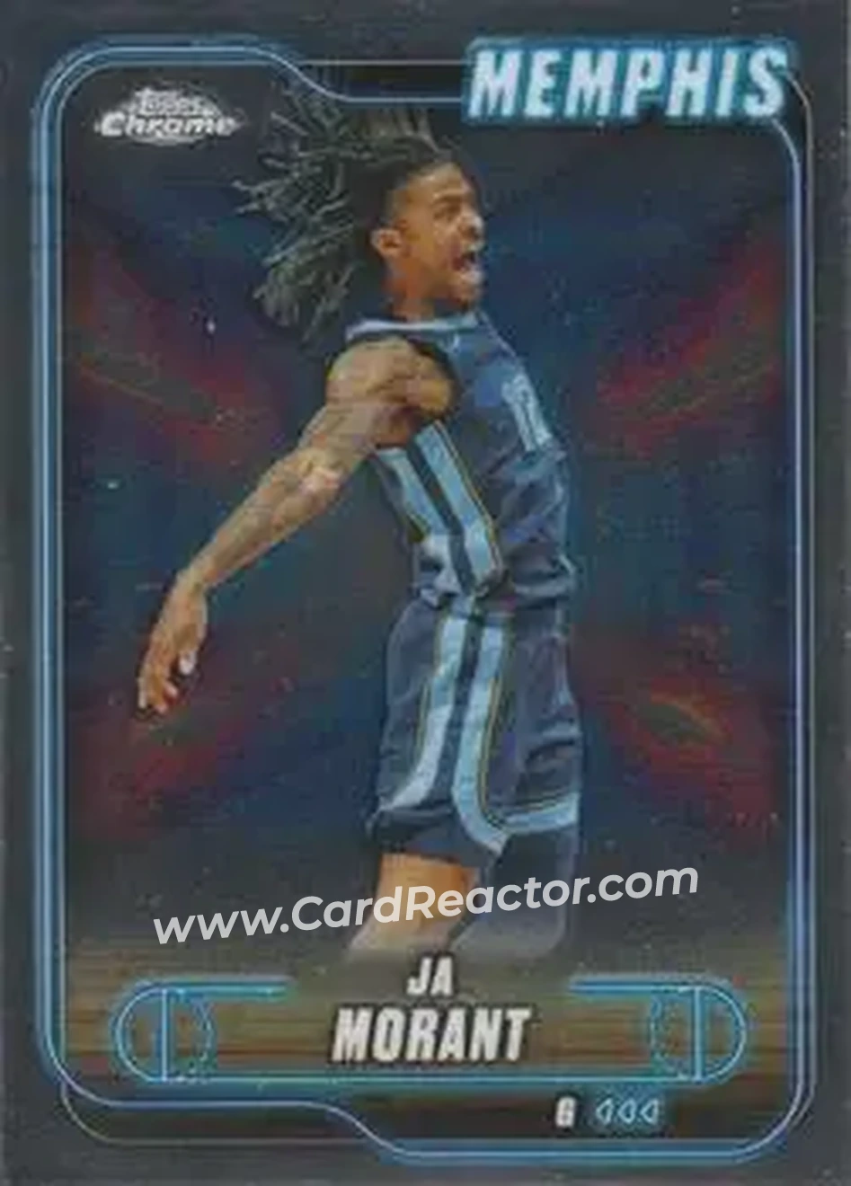 2024-25 Topps Chrome #188 - Ja Morant - Memphis Grizzlies - Front 2024-25 Topps Chrome #188 - Ja Morant - Memphis Grizzlies - Front