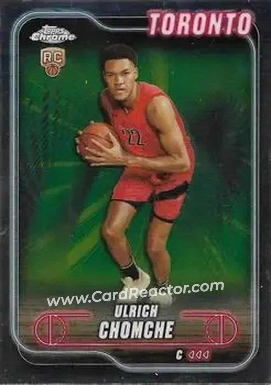 2024-25 Topps Chrome #191 - Ulrich Chomche - Toronto Raptors - Front