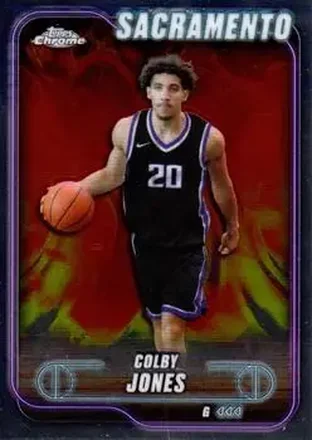 2024-25 Topps Chrome #192 - Colby Jones - Sacramento Kings