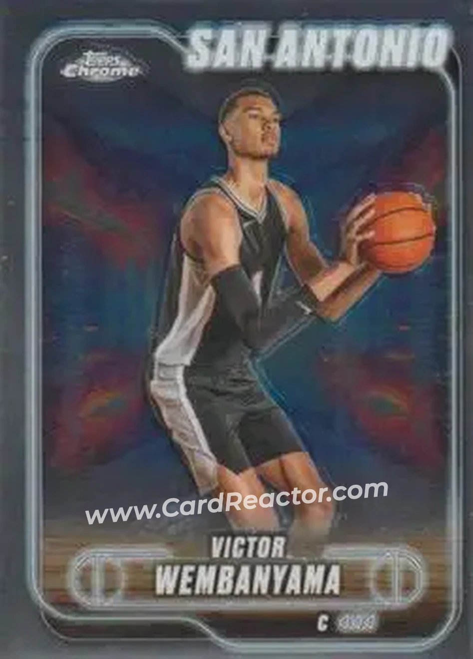 2024-25 Topps Chrome #193 - Victor Wembanyama - San Antonio Spurs - Front 2024-25 Topps Chrome #193 - Victor Wembanyama - San Antonio Spurs - Front