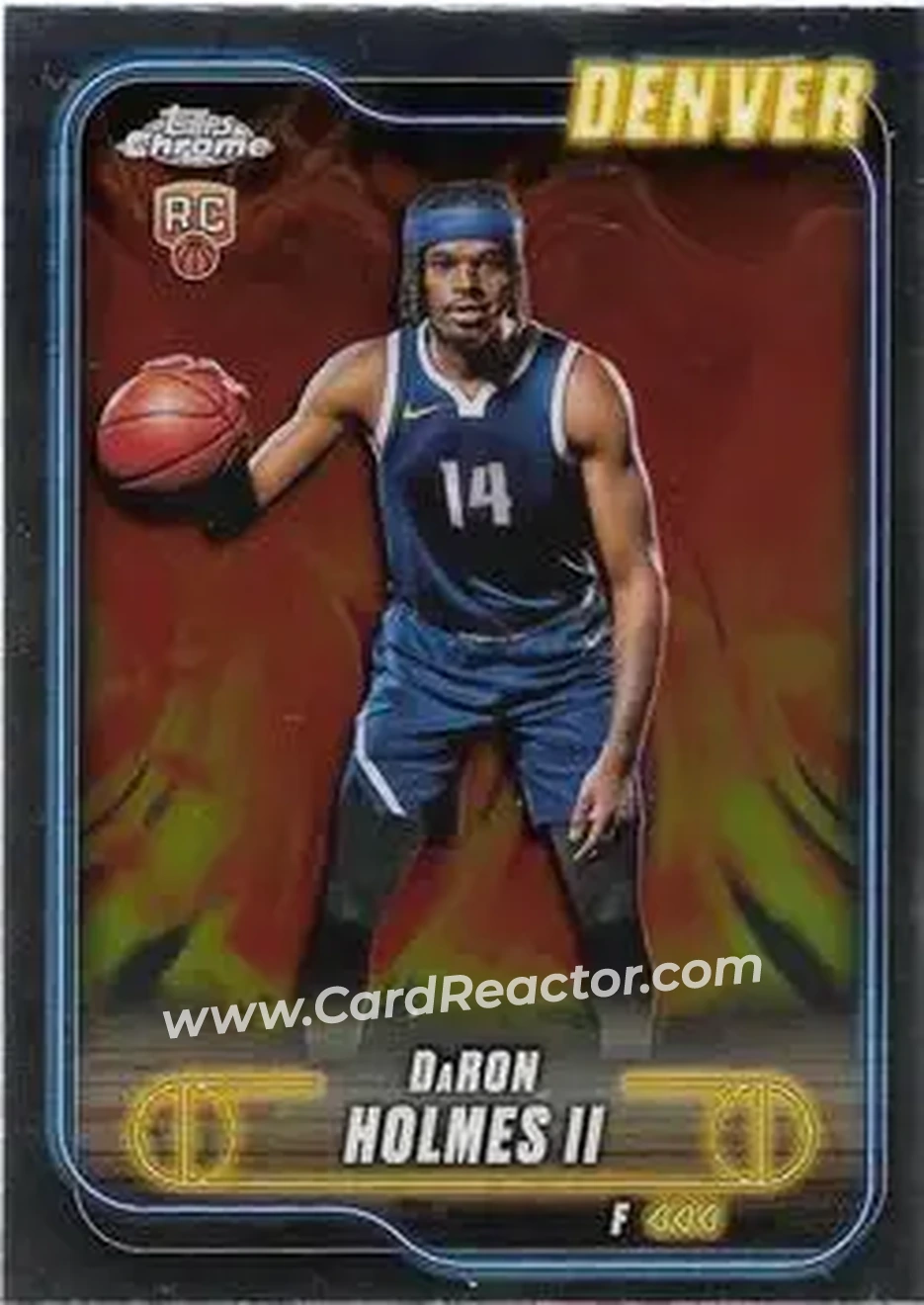 2024-25 Topps Chrome #195 - DaRon Holmes II - Denver Nuggets - Front