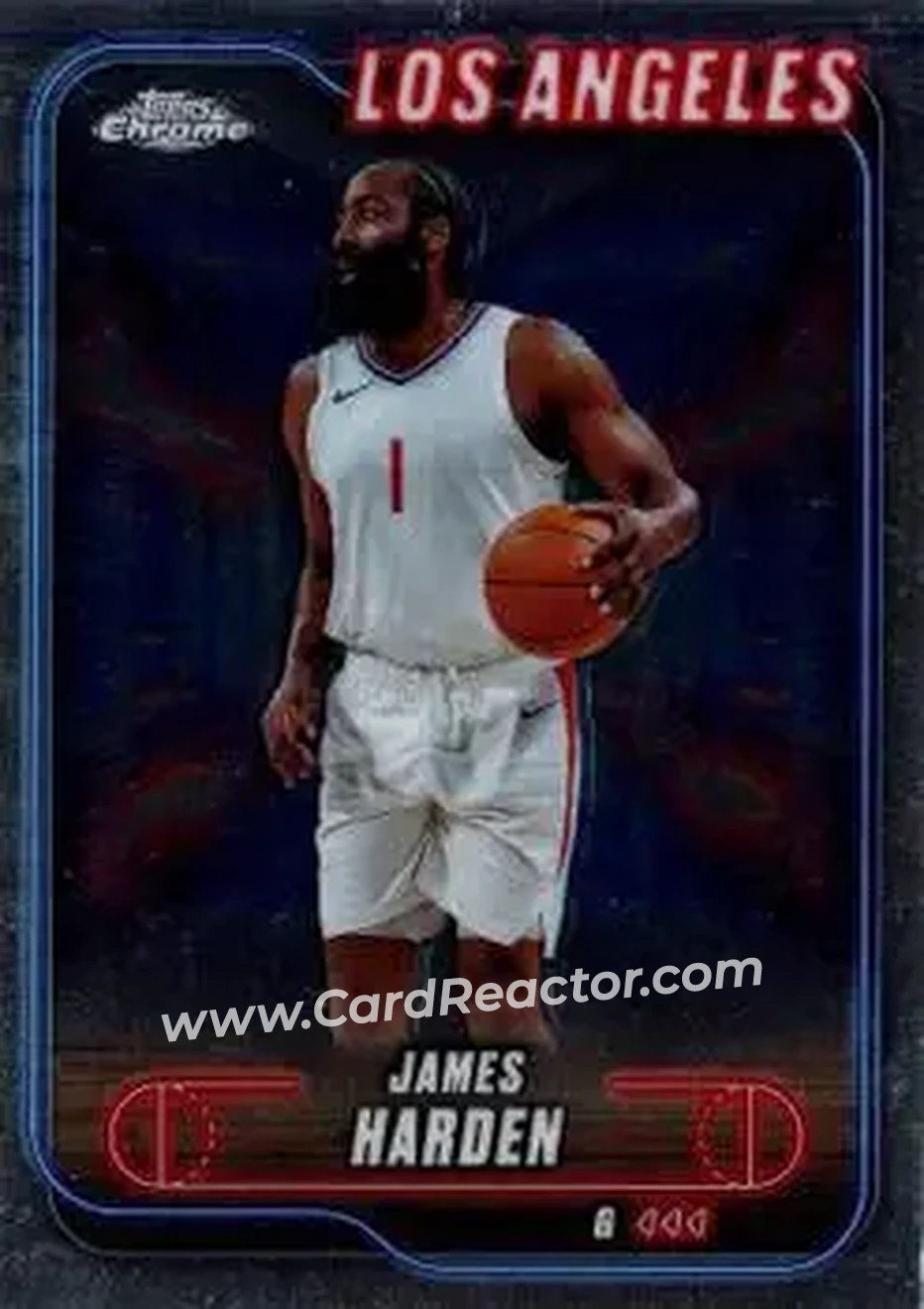 2024-25 Topps Chrome #198 - James Harden - Los Angeles Clippers - Front 2024-25 Topps Chrome #198 - James Harden - Los Angeles Clippers - Front