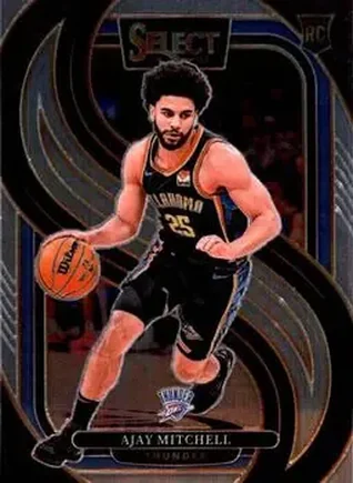 2024-25 Panini Select #194 - Ajay Mitchell - Oklahoma City Thunder