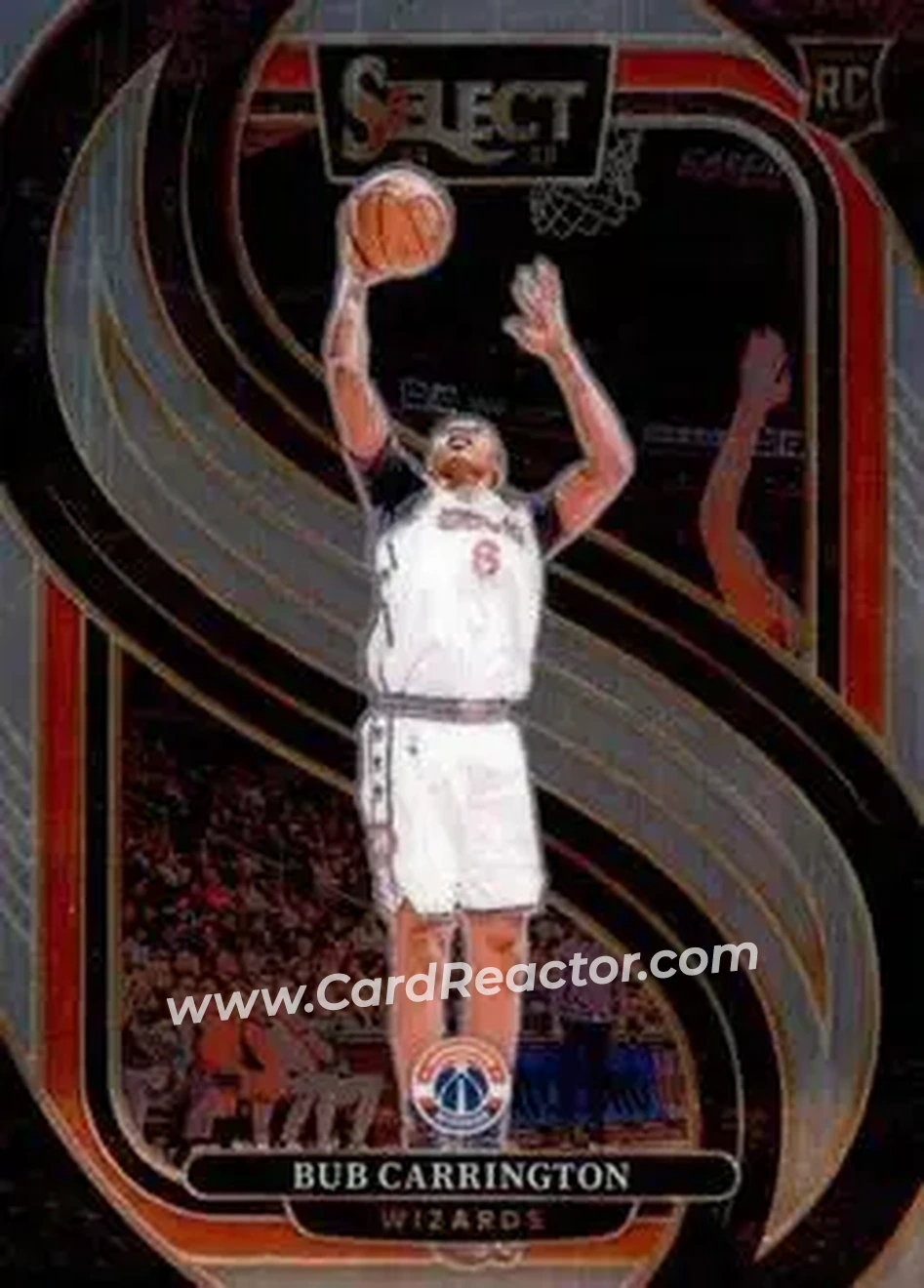 2024-25 Panini Select #197 - Bub Carrington - Washington Wizards - Front 2024-25 Panini Select #197 - Bub Carrington - Washington Wizards - Front