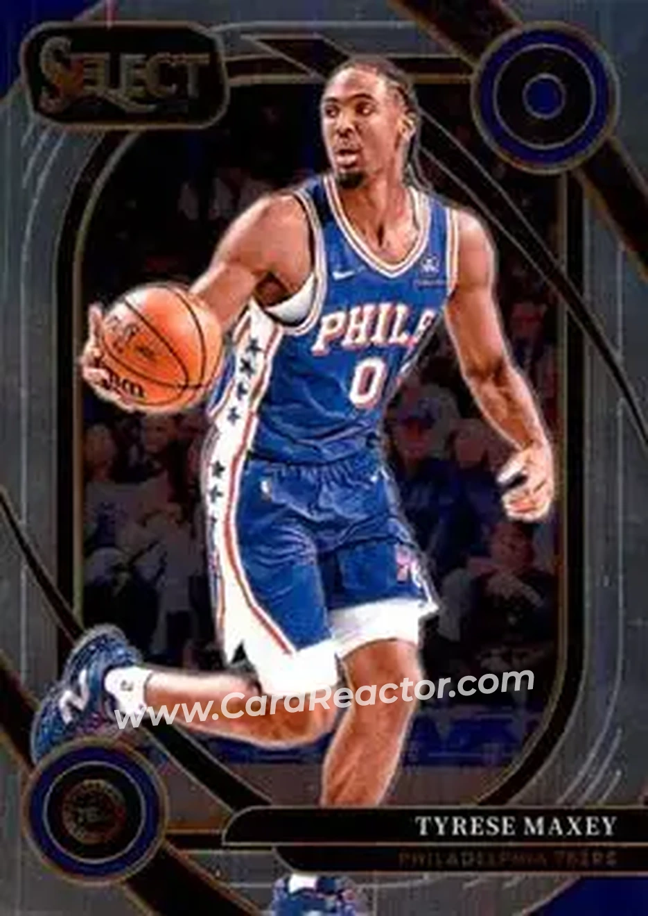 2024-25 Panini Select #243 - Tyrese Maxey - Philadelphia 76ers - Front 2024-25 Panini Select #243 - Tyrese Maxey - Philadelphia 76ers - Front