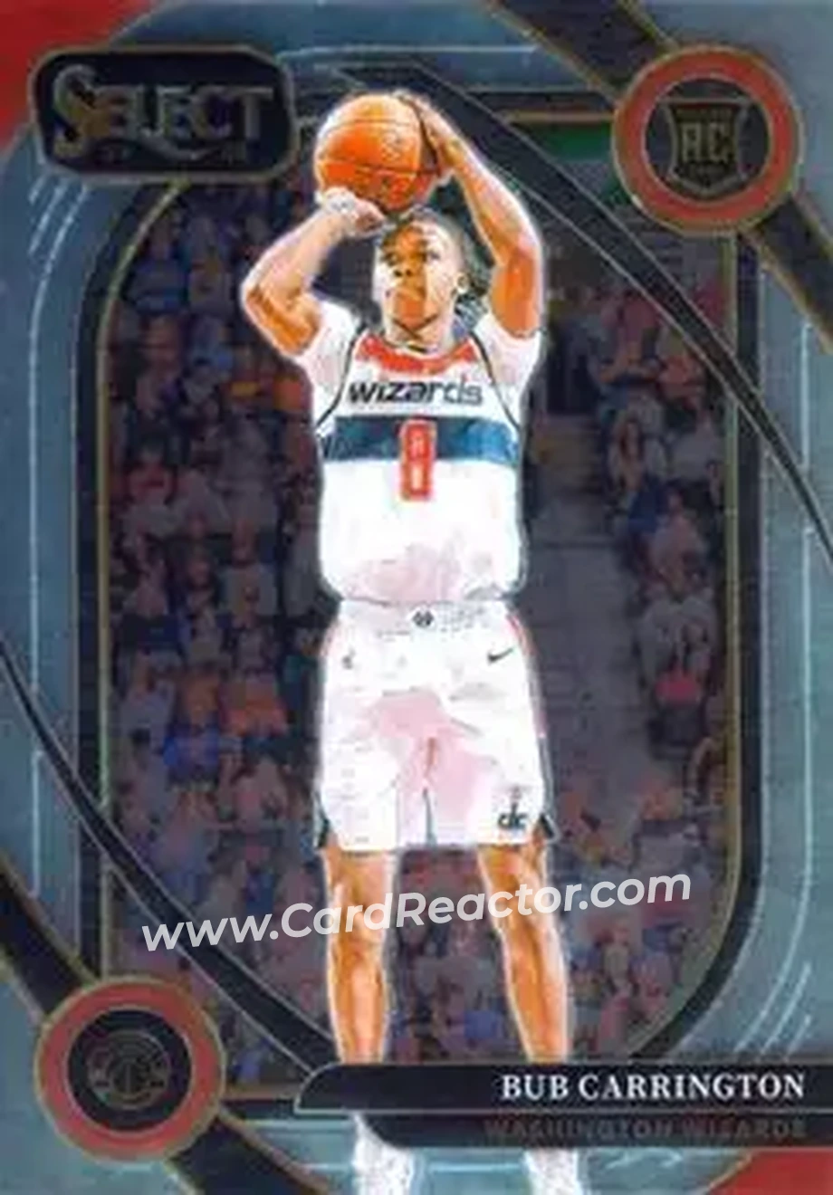 2024-25 Panini Select #266 - Bub Carrington - Washington Wizards - Front 2024-25 Panini Select #266 - Bub Carrington - Washington Wizards - Front