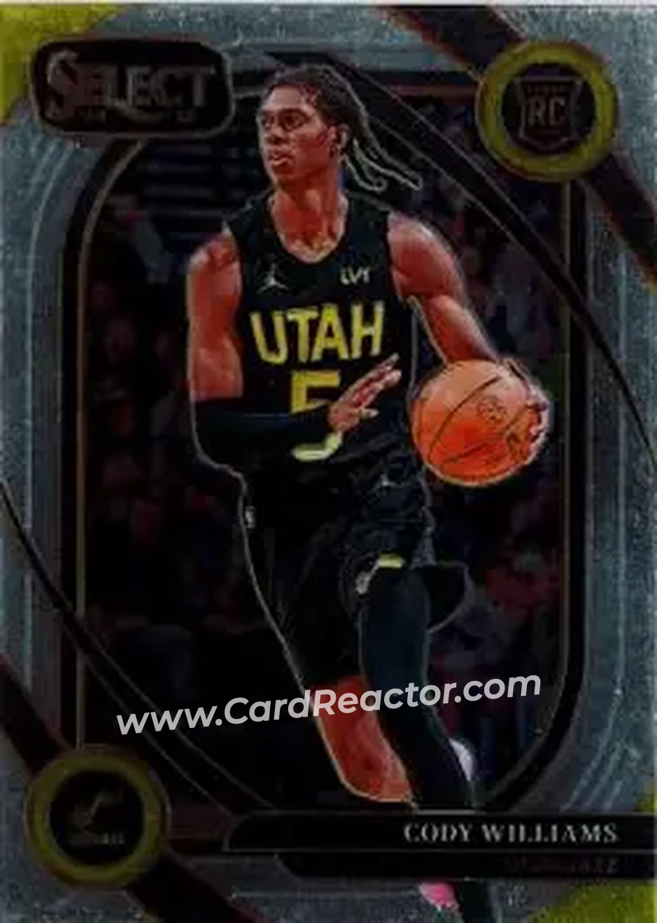 2024-25 Panini Select #296 - Cody Williams - Utah Jazz - Front 2024-25 Panini Select #296 - Cody Williams - Utah Jazz - Front