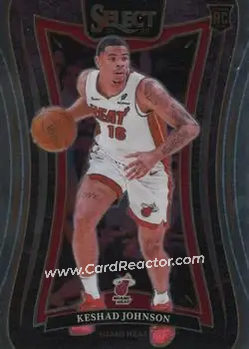 2024-25 Panini Select #387 - Keshad Johnson - Miami Heat - Front