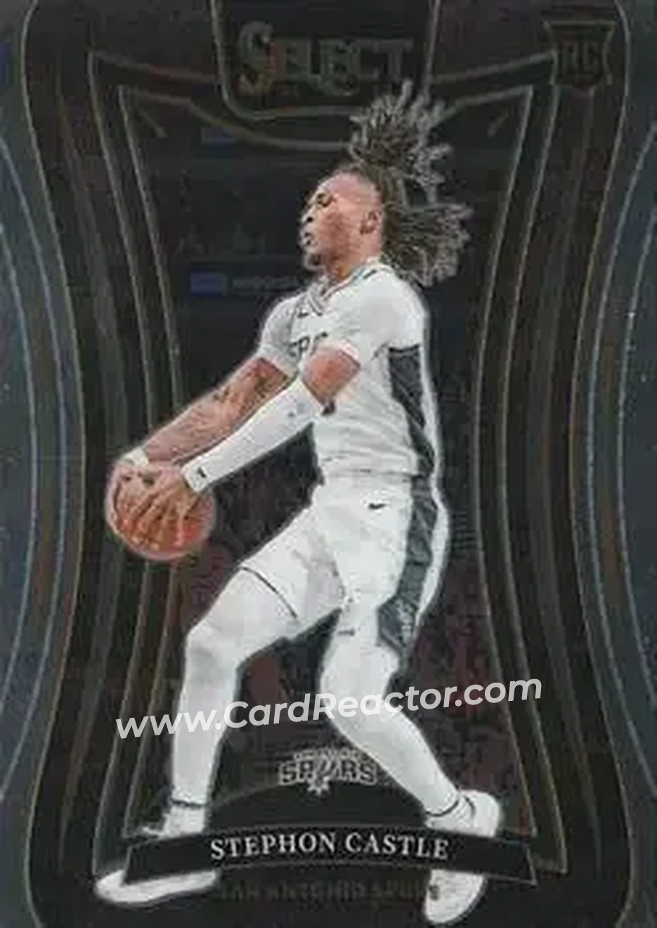 2024-25 Panini Select #388 - Stephon Castle - San Antonio Spurs - Front 2024-25 Panini Select #388 - Stephon Castle - San Antonio Spurs - Front
