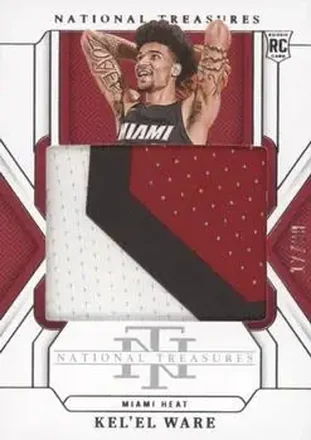 2024-25 Panini National Treasures #158 - Kel'el Ware - Miami Heat
