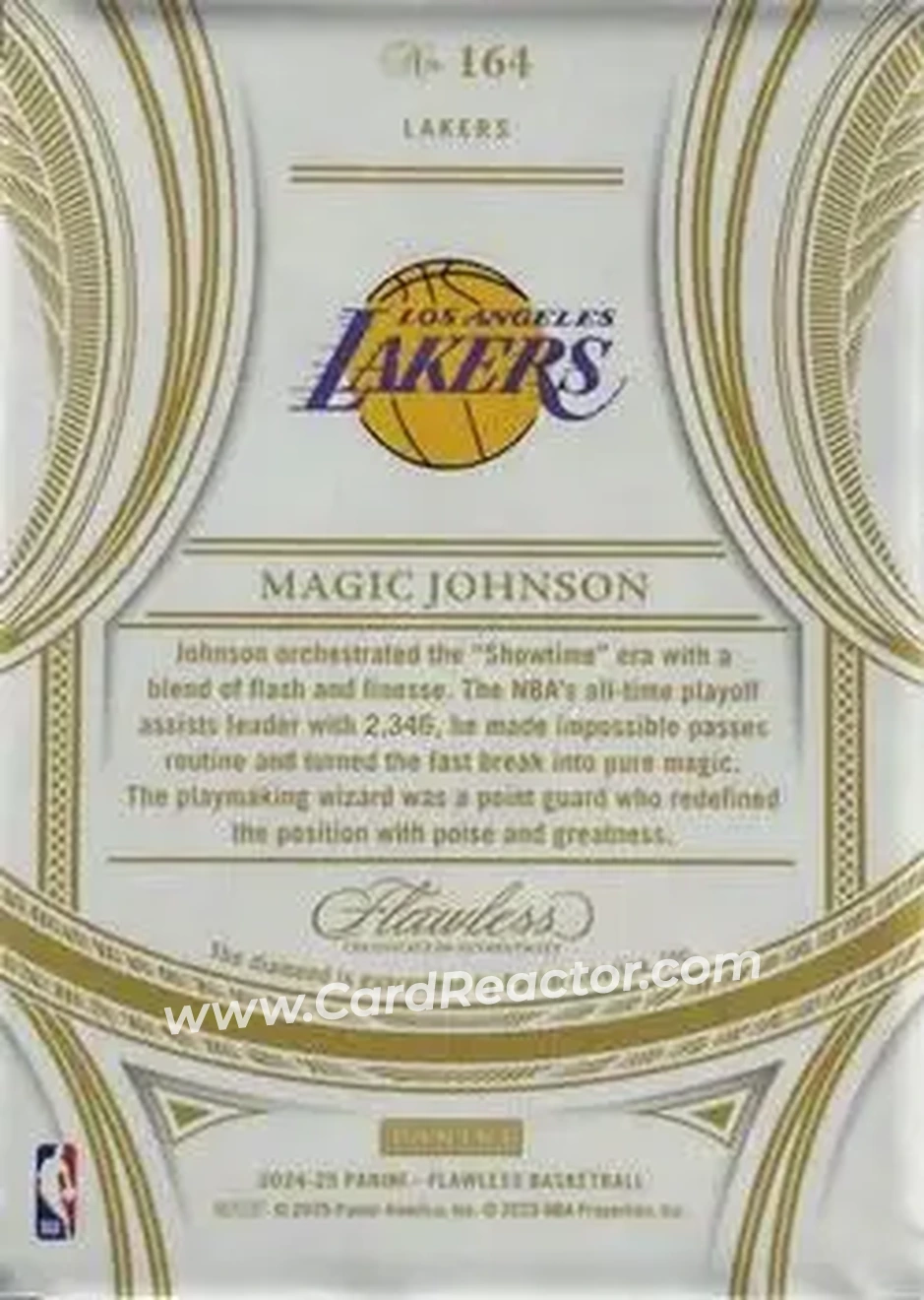 2024-25 Panini Flawless #164 - Magic Johnson - Los Angeles Lakers - Back