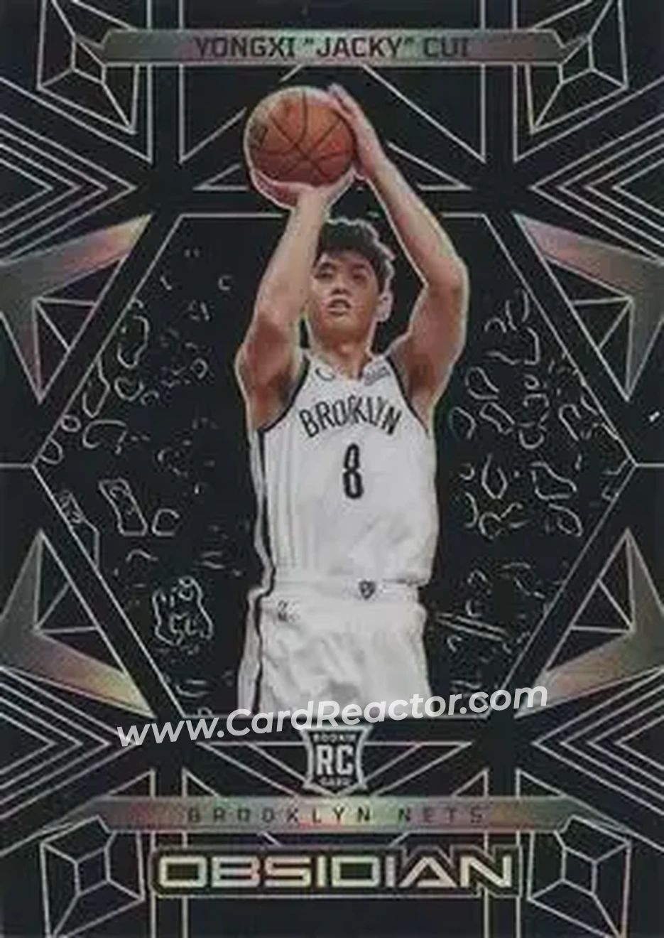 2024-25 Panini Obsidian #159 - Jacky Cui - Brooklyn Nets - Front 2024-25 Panini Obsidian #159 - Jacky Cui - Brooklyn Nets - Front