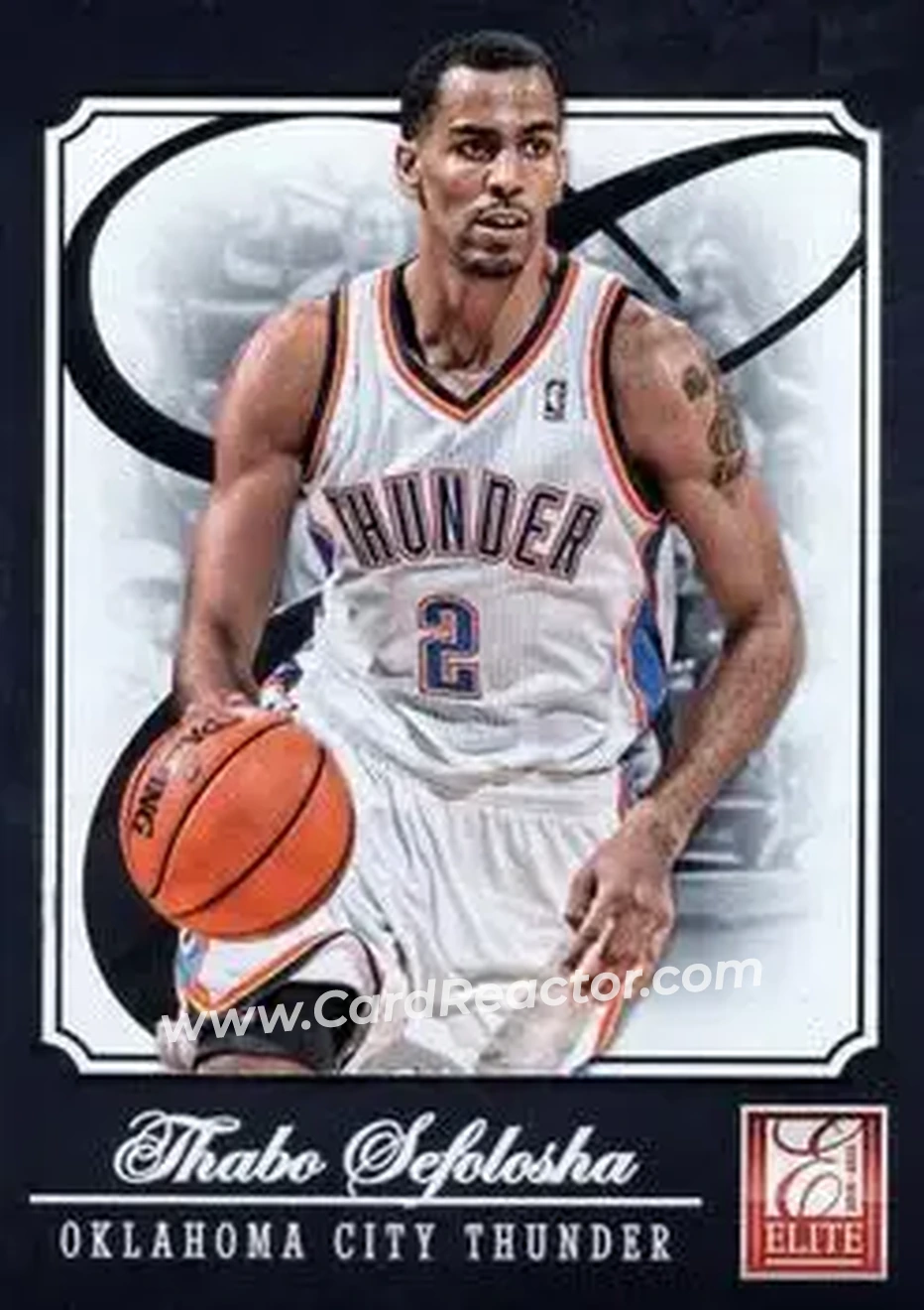 2012-13 Panini Elite #117 - Thabo Sefolosha - Oklahoma City Thunder - Front