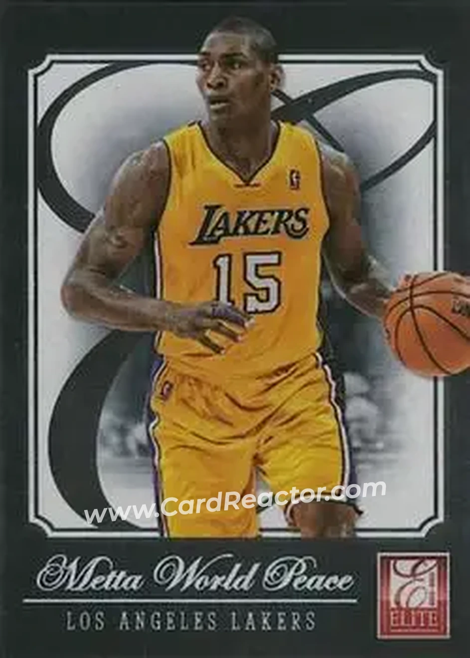 2012-13 Panini Elite #122 - Metta World Peace - Los Angeles Lakers - Front 2012-13 Panini Elite #122 - Metta World Peace - Los Angeles Lakers - Front