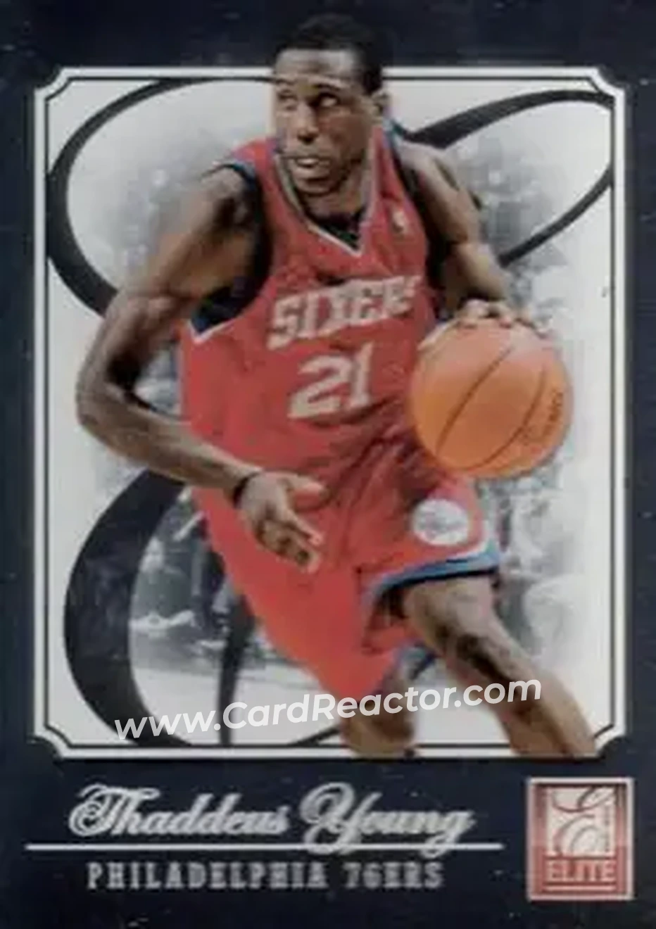2012-13 Panini Elite #139 - Thaddeus Young - Philadelphia 76ers - Front 2012-13 Panini Elite #139 - Thaddeus Young - Philadelphia 76ers - Front