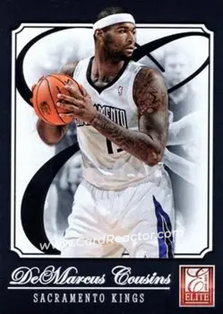 2012-13 Panini Elite #158 - DeMarcus Cousins - Sacramento Kings - Front 2012-13 Panini Elite #158 - DeMarcus Cousins - Sacramento Kings - Front