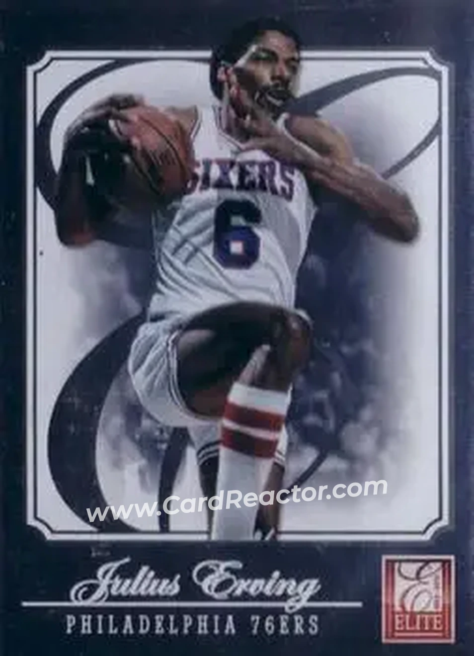 2012-13 Panini Elite #181 - Julius Erving - Philadelphia 76ers - Front 2012-13 Panini Elite #181 - Julius Erving - Philadelphia 76ers - Front