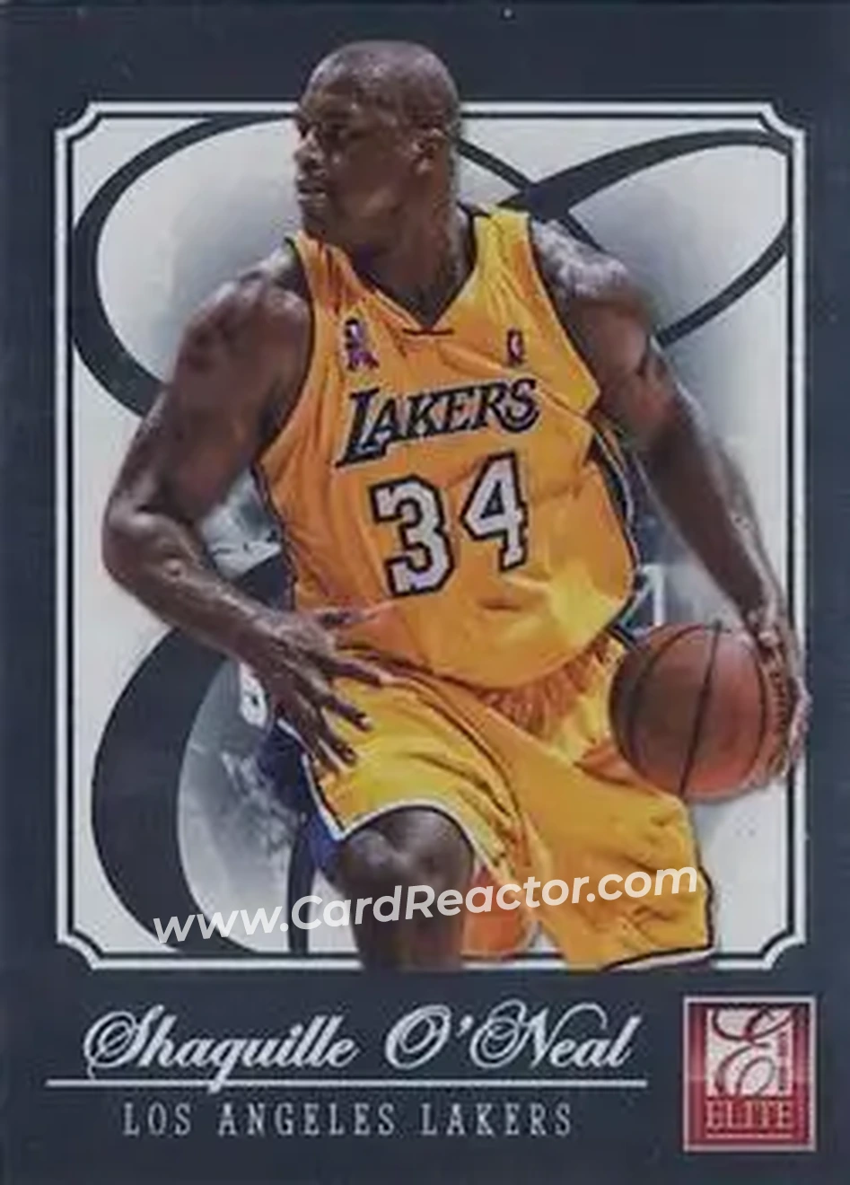 2012-13 Panini Elite #184 - Shaquille O'Neal - Los Angeles Lakers - Front 2012-13 Panini Elite #184 - Shaquille O'Neal - Los Angeles Lakers - Front