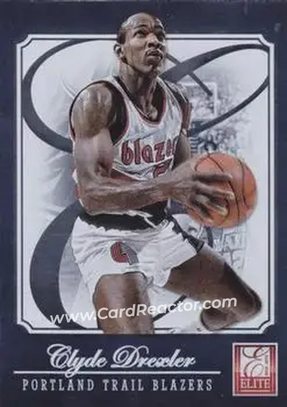 2012-13 Panini Elite #186 - Clyde Drexler - Portland Trail Blazers - Front 2012-13 Panini Elite #186 - Clyde Drexler - Portland Trail Blazers - Front