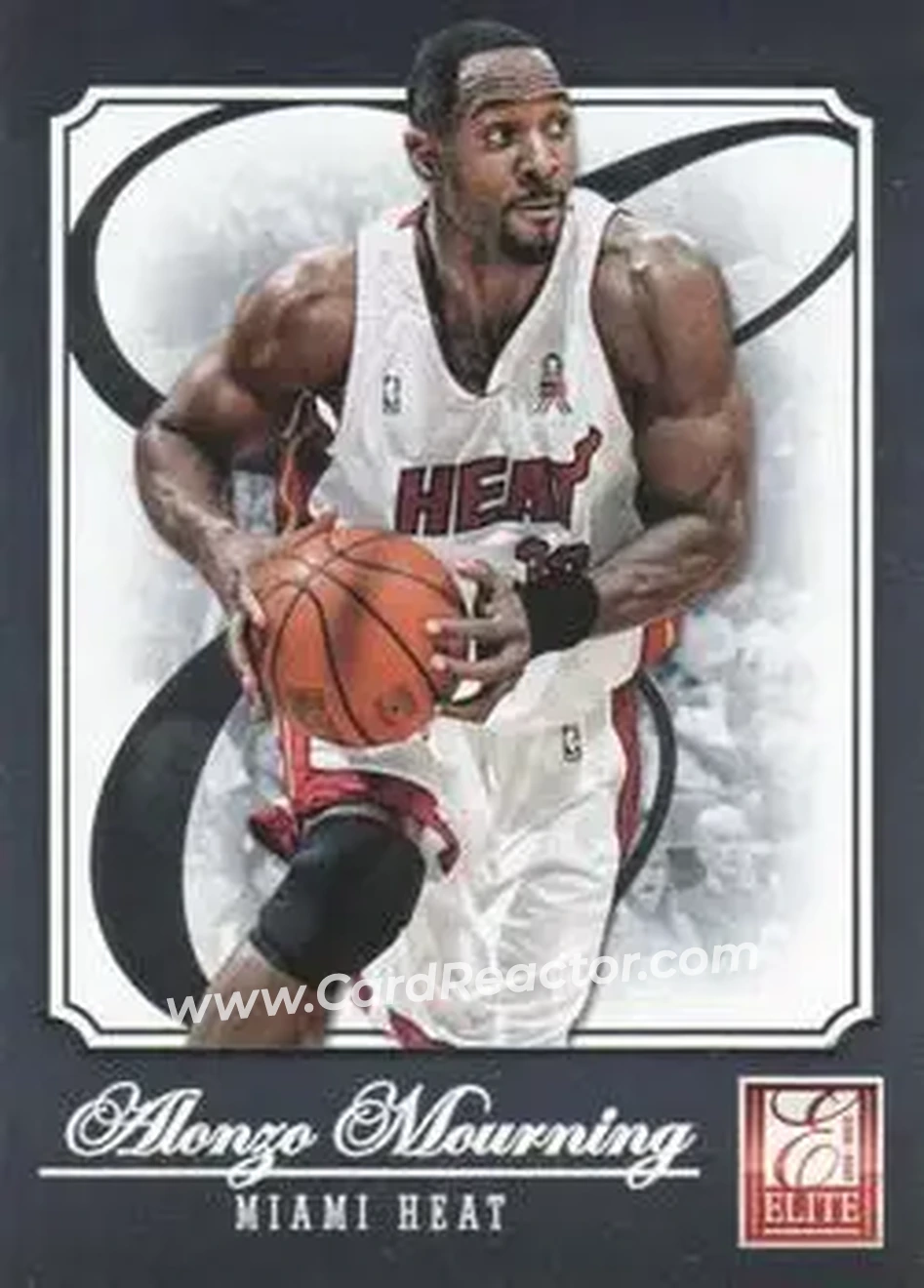 2012-13 Panini Elite #197 - Alonzo Mourning - Miami Heat - Front 2012-13 Panini Elite #197 - Alonzo Mourning - Miami Heat - Front