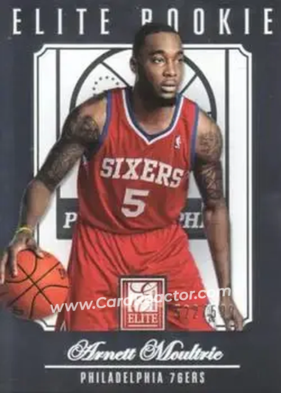 2012-13 Panini Elite #278 - Arnett Moultrie - Philadelphia 76ers - Front 2012-13 Panini Elite #278 - Arnett Moultrie - Philadelphia 76ers - Front