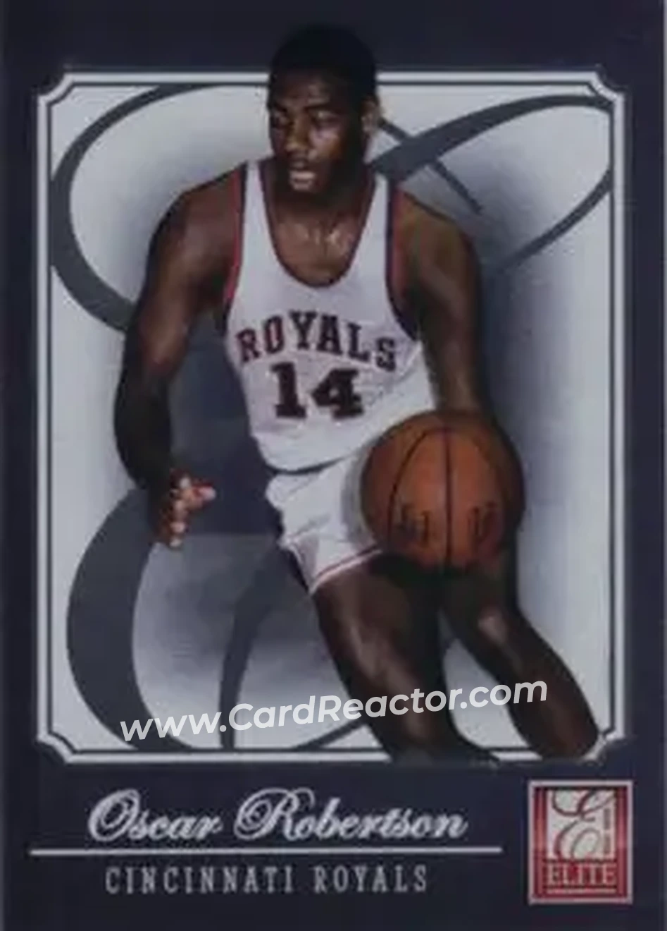 2012-13 Panini Elite #178 - Oscar Robertson - Cincinnati Royals - Front 2012-13 Panini Elite #178 - Oscar Robertson - Cincinnati Royals - Front